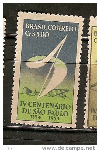 Brazil * & 4º Centenário Da Cidades  De São Paulo, 1953 (527) - Neufs