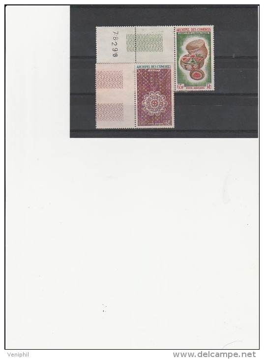 ARCHIPEL DES COMORES - POSTE AERIENNE N° 8 ET 9  BDF - XX  COTE : 14,50 € - Unused Stamps
