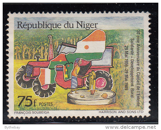 Niger Used Scott #805D 75fr Rural Developement Council, 30th Anniversary - Niger (1960-...)