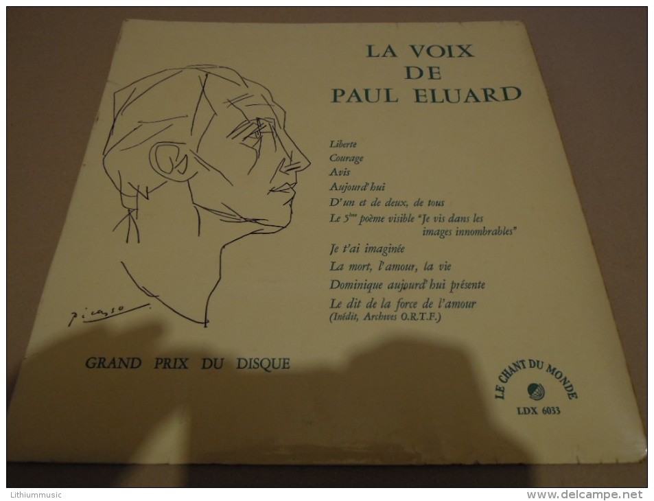 La Voix De Paul Eluard - Sonstige & Ohne Zuordnung