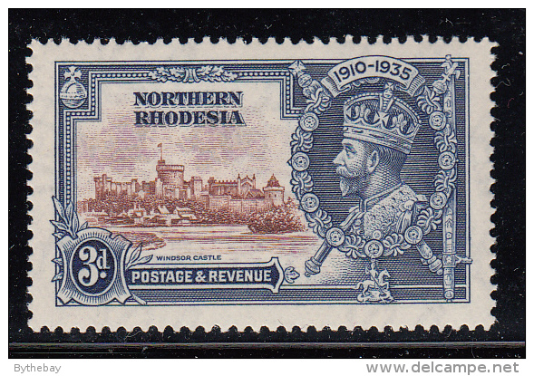 Northern Rhodesia MNH Scott #20 3p Windsor Castle - 1935 George V Silver Jubilee - Rhodésie Du Nord (...-1963)