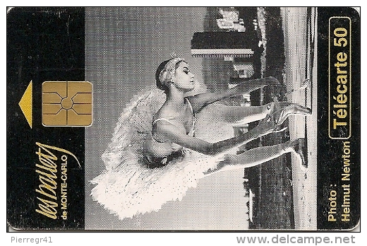 CARTE-PUBLIC-MONACO-50U-MF29-GEM A-04/94-BALLETS De MONTE CARLO-V°2é Logo-UTILISE-BE - Monace