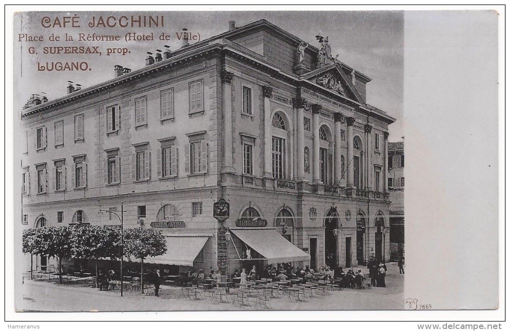 Lugano - Cafè Jacchini - Place De La Rèforme - HP856 - Lugano