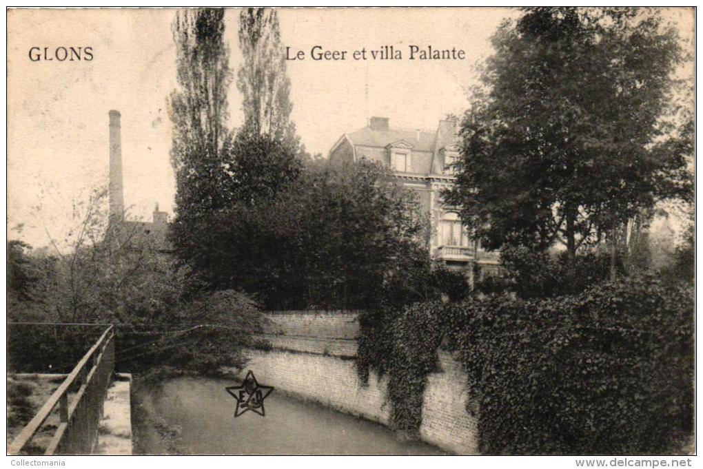 3 CP  Glons     Les Abords Du Pont De St Pierre         Place         Villa Palante - Fexhe-le-Haut-Clocher