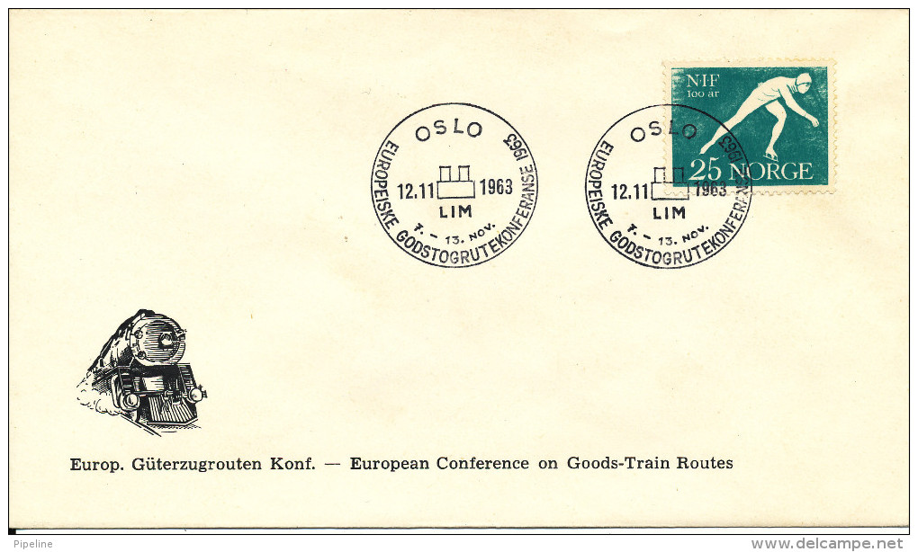 Norway Cover Oslo 12-11-1963 European Conference On Goods-Train Routes With Cachet - Storia Postale