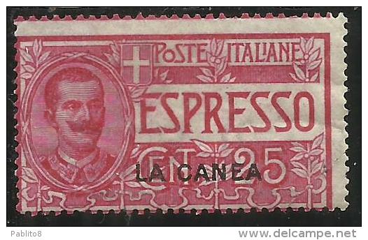 LA CANEA 1906 ESPRESSO SPECIAL DELIVERY CENT. 25 MLH VARIETA´ VARIETY  DECALCO - La Canea