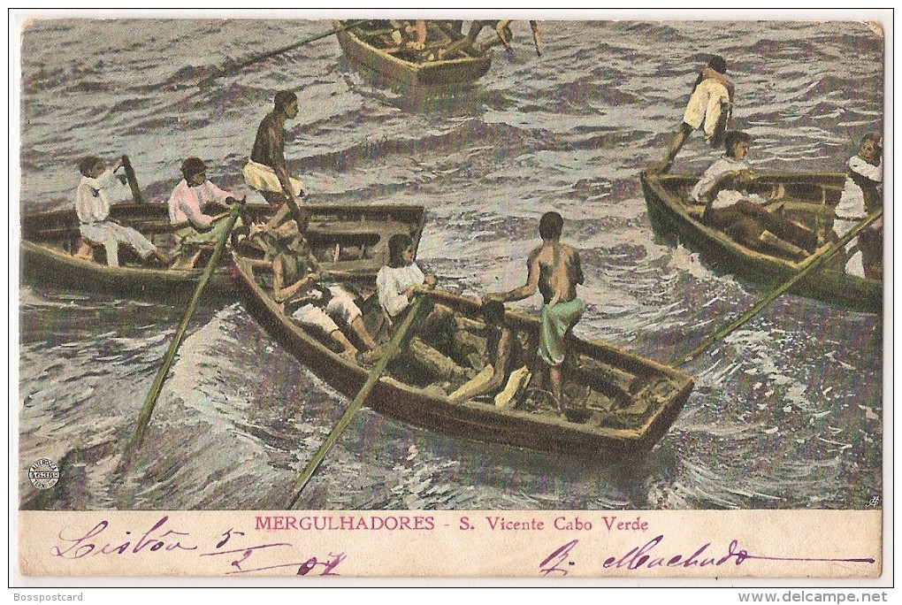 S. Vicente - Mergulhadores - Costumes - Pesca - Cabo Verde - Cape Verde - Cape Verde