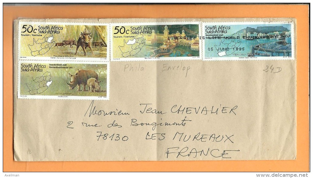 ENVELOPPE: Belle Philatélie Et Oblitération Juin 1995 - Lettres & Documents