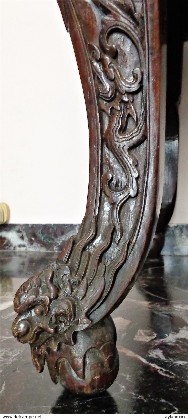 CINA (China): Old And Fine Chinese Desk Table Carved In Hardwood (Rosewood ?) - Arte Orientale