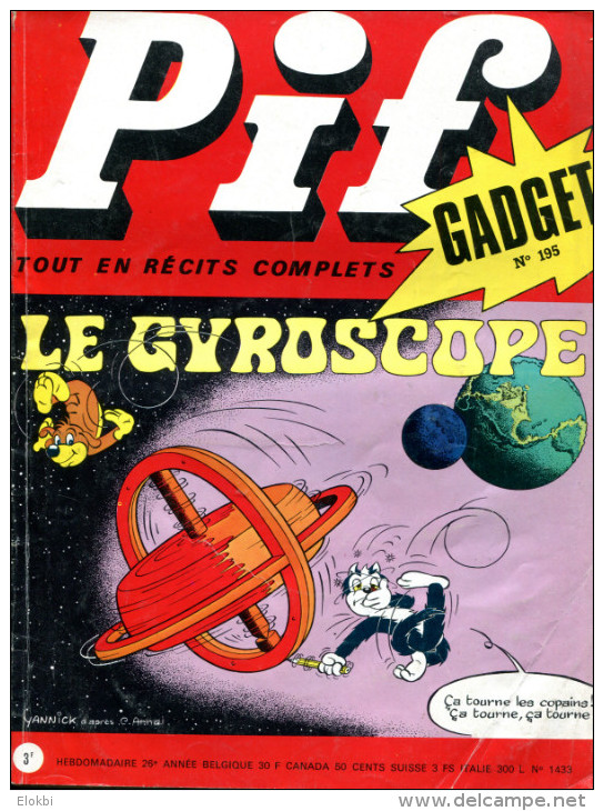 Pif Gadget 195 ( Vaillant 1433  ) BD De Rahan "le Retour Des Goraks" - Pif Gadget