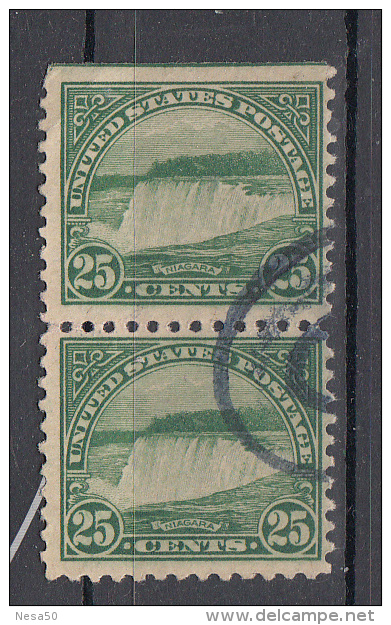 USA 1922  Mi Nr 280 Waterval Niagara 2x Bovenkant Ongetand - Gebruikt