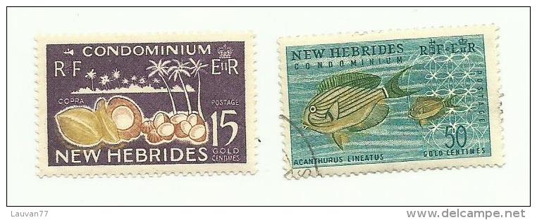 Nouvelles-Hébrides N°207, 209 - Used Stamps