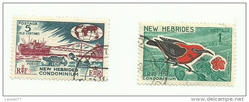 Nouvelles-Hébrides N°242, 244 - Used Stamps