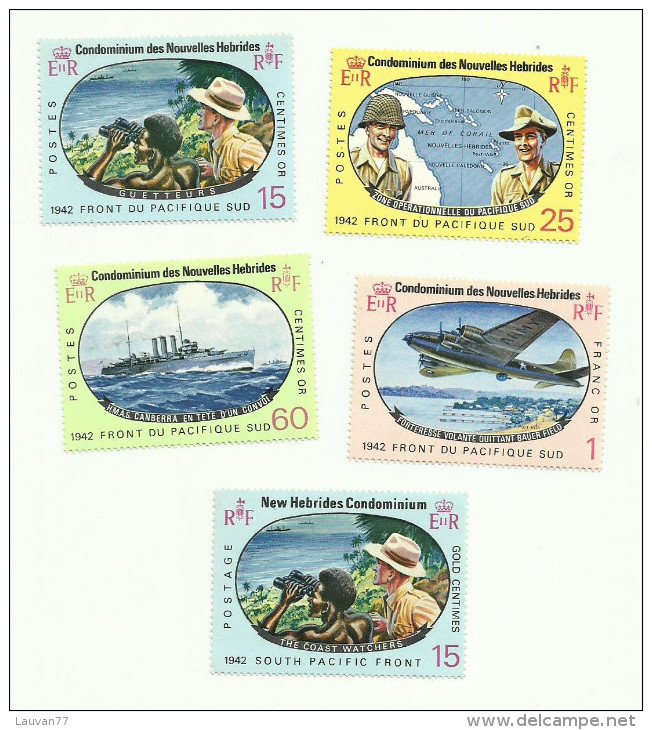 Nouvelles-Hébrides N°257 à 261 - Used Stamps