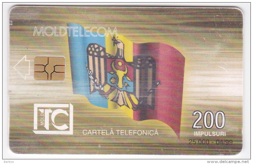 Moldova  - Chip  Phonecard  , Moldtelecom , 1999 , 200  UNITA , Used - Operadores De Telecom