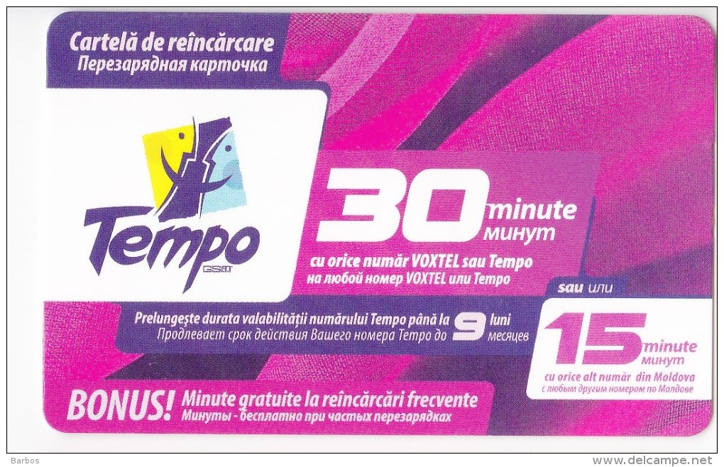 Moldova  , Tempo , Prepaid , 30 Minutes , Used - Telecom Operators