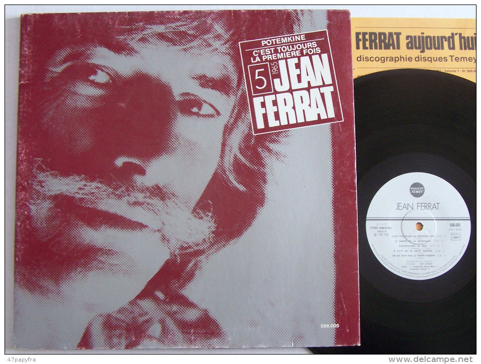 Jean FERRAT LP Disque Original TEMEY N° 5 + Livret Potemkine EX / EX - New Age