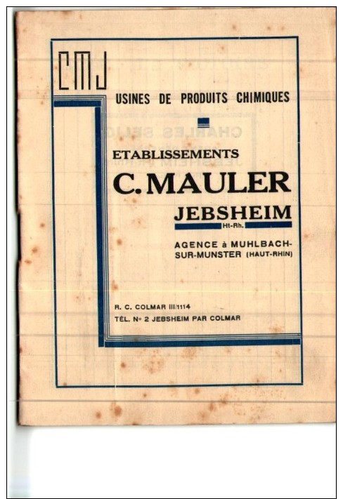 Muhlbach Sur Munster  Catalogue Tarif 16 Pages - Autres & Non Classés