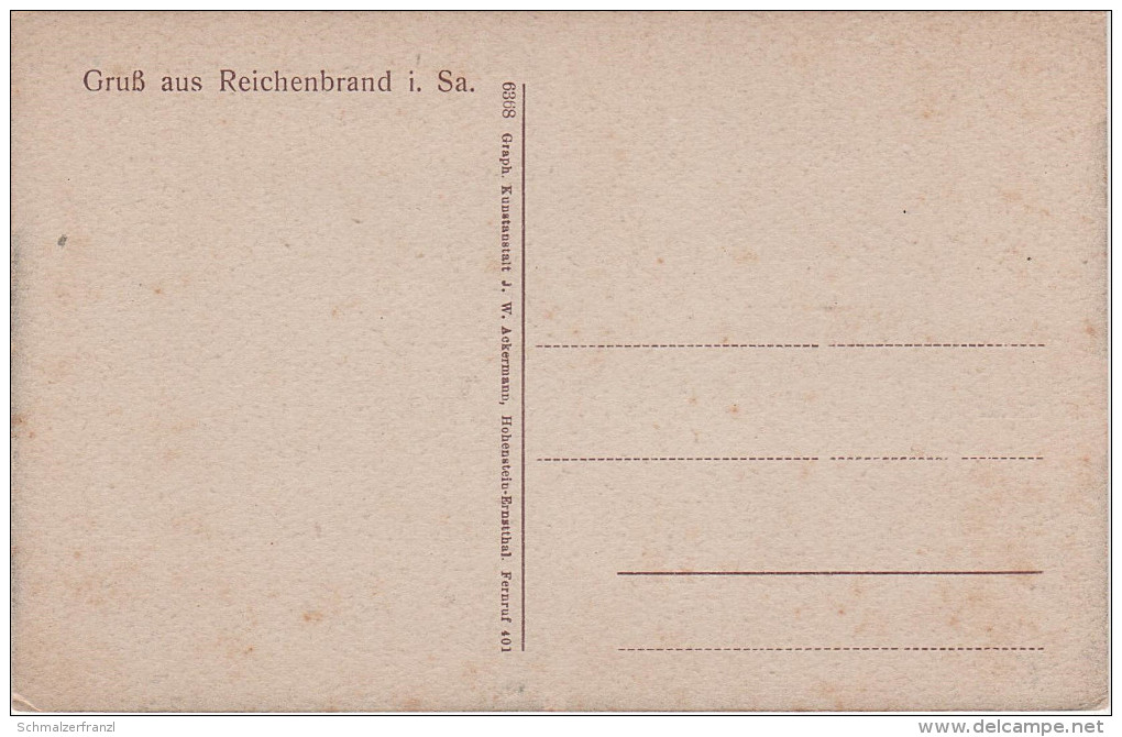 AK Gruss Reichenbrand Gasthof Materialwaren Bei Chemnitz Grüna Siegmar Schönau Neukirchen Wüstenbrand Hohenstein - Erlbach-Kirchberg