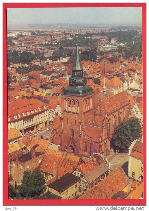 161763 / Güstrow  ( Meckl.  ) -  AERO FOTO INTERFLUG , STADT , PFARRKIRCHE ST. MARIEN - Germany Allemagne Deutschland - Guestrow