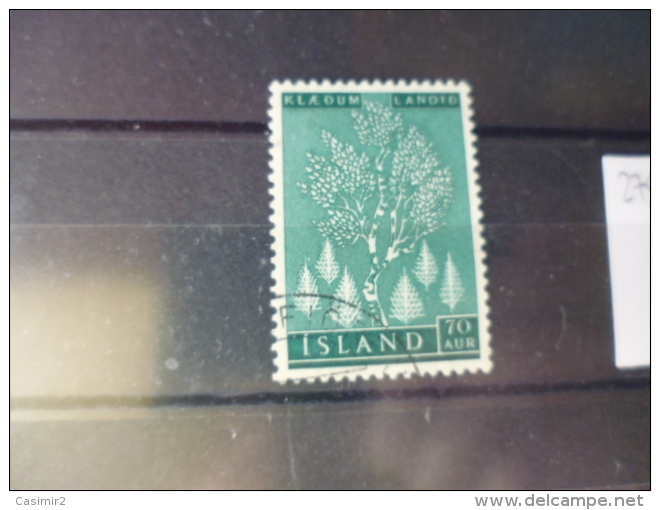 ISLANDE TIMBRE OU SERIE  YVERT N°279 - Usados