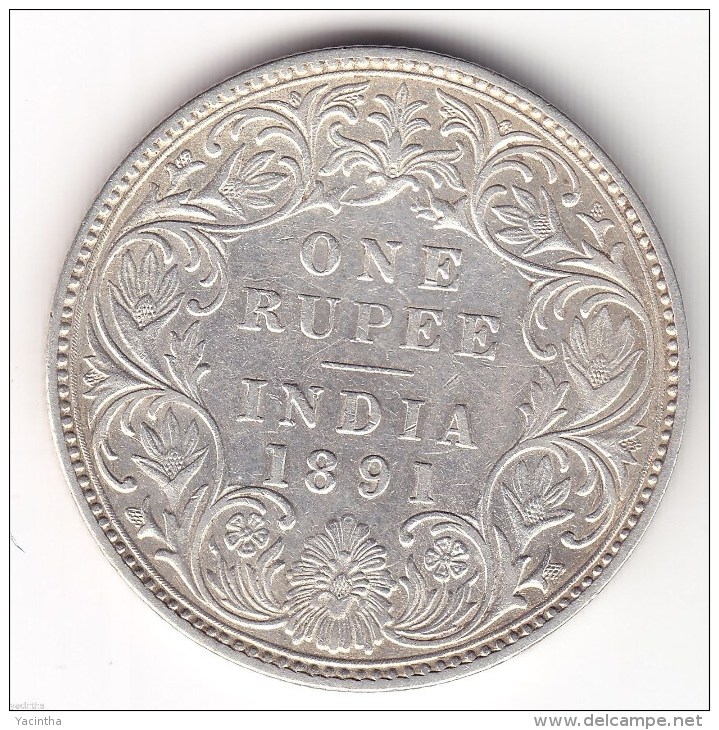 @Y@    BRITISH INDIA 1 Rupee 1891 (2634) - Inde