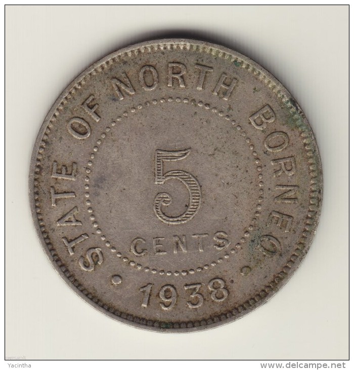 @Y@   British North Borneo 5 Cent 1938 H Malaysia ( 2767) - Maleisië