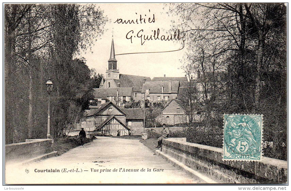 28 COURTALAIN - Vue Depuis L'avenue De La Gare - Courtalain