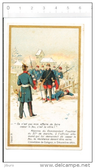 Chromo / Guerre De 1870 Cimetière De Loigny - Réponse Du Commandant Foucher /  Histoire De France //BIM 69/5 - Autres & Non Classés