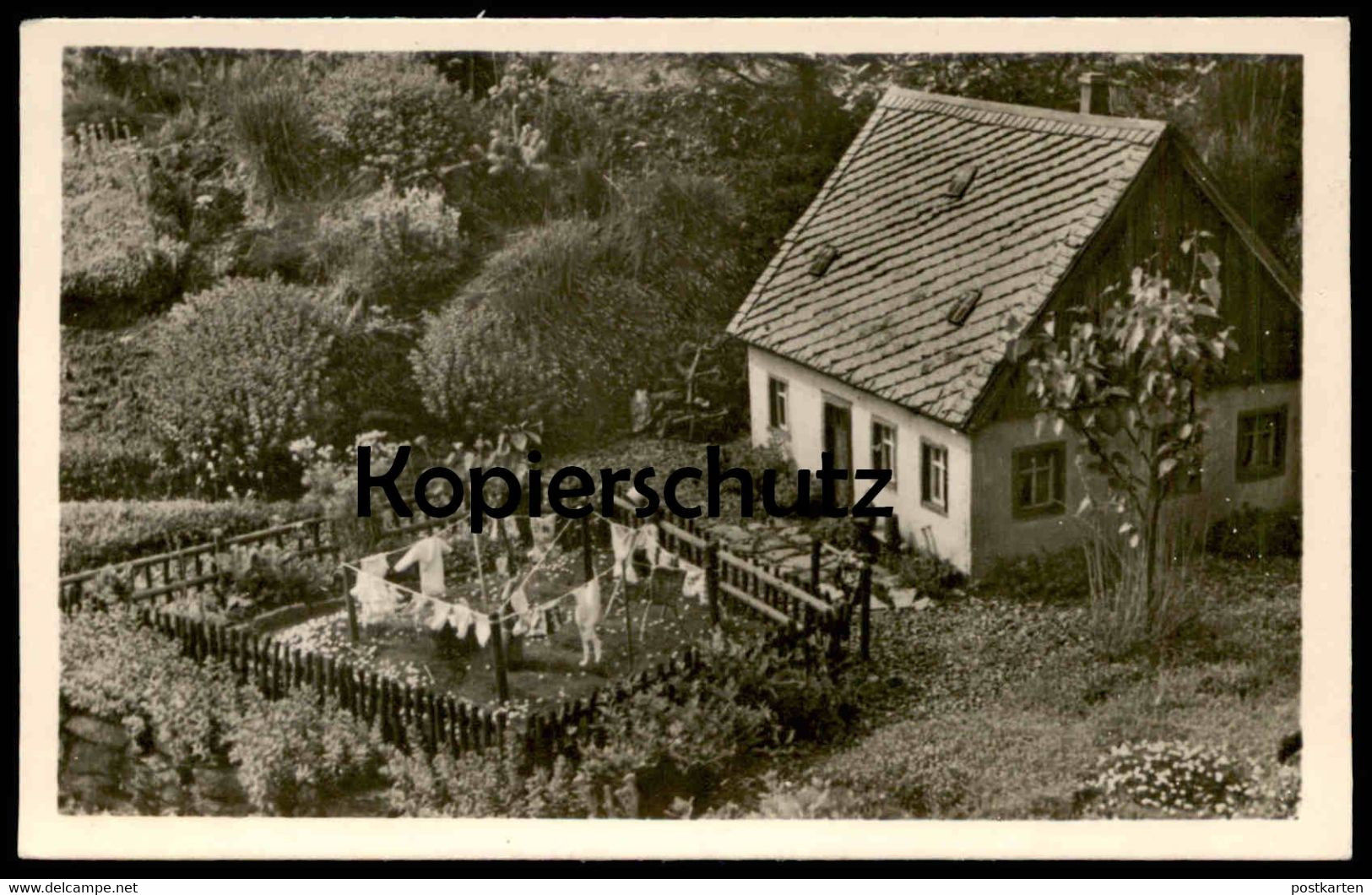 ALTE POSTKARTE OEDERAN BAUERNHAUS AUS BURKHARDTSGRÜN MINIATURPARK KLEIN-ERZGEBIRGE SACHSEN Haus Miniature Park Postcard - Oederan