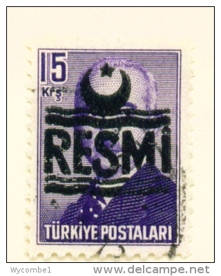 TURKEY  -  1955  Official  15k  Used As Scan - Used Stamps