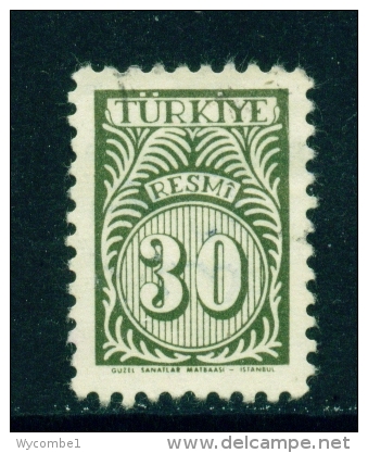 TURKEY  -  1957  Official  30k  Used As Scan - Used Stamps