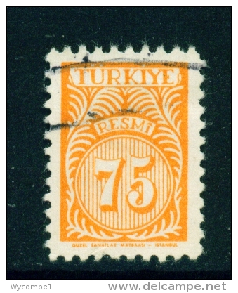 TURKEY  -  1957  Official  75k  Used As Scan - Used Stamps