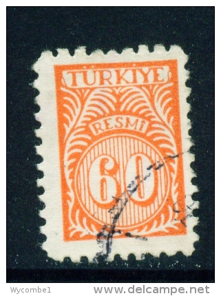 TURKEY  -  1957  Official  60k  Used As Scan - Used Stamps