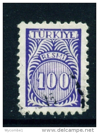 TURKEY  -  1957  Official  100k  Used As Scan - Used Stamps