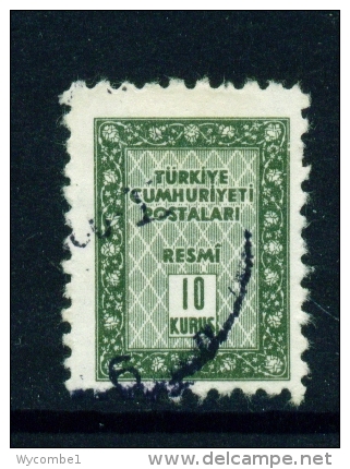 TURKEY  -  1960  Official  10k  Used As Scan - Used Stamps