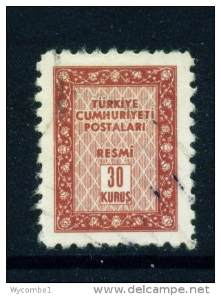 TURKEY  -  1960  Official  30k  Used As Scan - Used Stamps