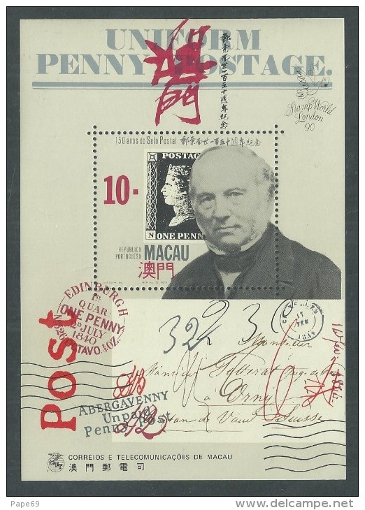 Macao BF N° 13 XX 150ème Anniversaire De La Création Du Timbre Poste,  Le Bloc  Sans Charnière, TB - Blocs-feuillets