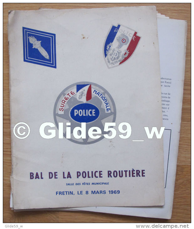 RARE !!! Programme Du Bal De La Police Routière - Salle Des Fêtes Municipale - FRETIN (Nord), Le 8 Mars 1969 (78 Pages) - Policia