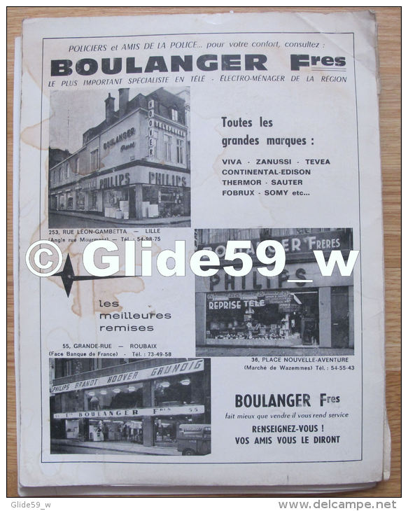 RARE !!! Programme du Bal de la Police Routière - Salle des Fêtes Municipale - FRETIN (Nord), le 8 Mars 1969 (78 pages)