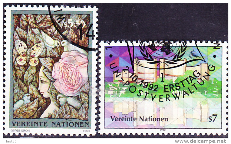 UN Wien Vienna Vienne - Dauerserie/time Series/Les Séries Chronologiques 1992 - Gest. Used Obl. - Usados