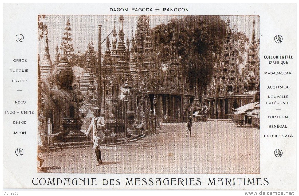 BIRMANIE  Rangoon   Compagnie Des Messageries Maritimes - Autres & Non Classés