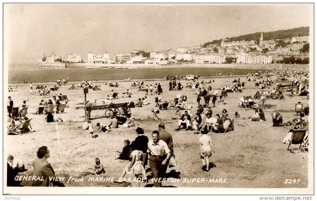 AVON - WESTON SUPER MARE - GENERAL VIEW FROM MARINE PARADE RP  Av208 - Weston-Super-Mare