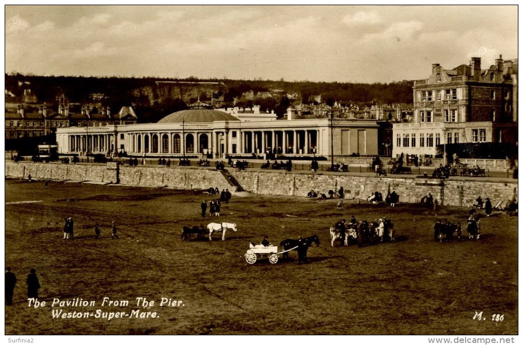 AVON - WESTON SUPER MARE - THE PAVILION FROM THE PIER RP Av218 - Weston-Super-Mare