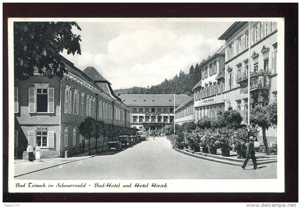 CPSM Animée Non écrite Allemagne BADTEINACH Bad Hôtel Und Hôtel Hirsch - Bad Teinach