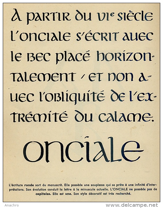 CALLIGRAPHIE ECRITURE RECUEIL MODELES d´ ALPHABETS ECRITURE à Dessiner 1959