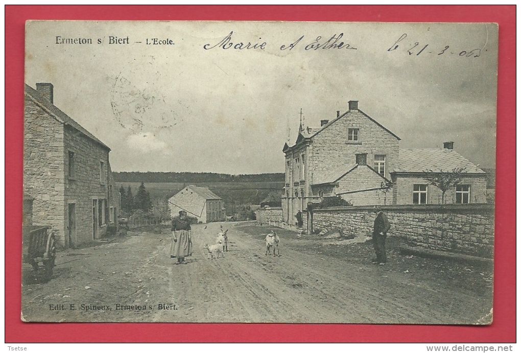 Ermeton S /Biert - L'Ecole - 1906 ( Voir Verso ) - Mettet