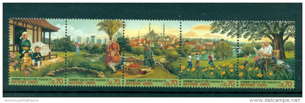 Nations Unies Genève 1996 - Michel N. 292/96 -  Sommet Ville Et Cité - HABITAT II - Unused Stamps