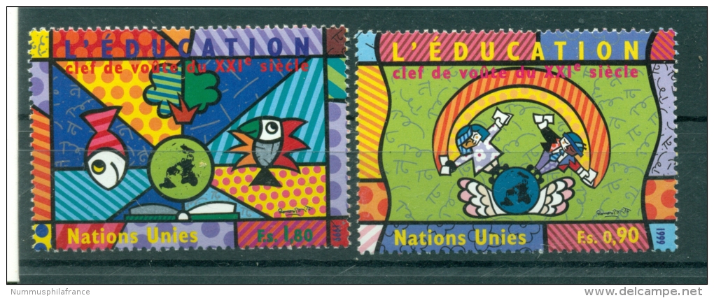 Nations Unies Géneve  1999 - Michel N. 382/83 -  L'Education - Ongebruikt