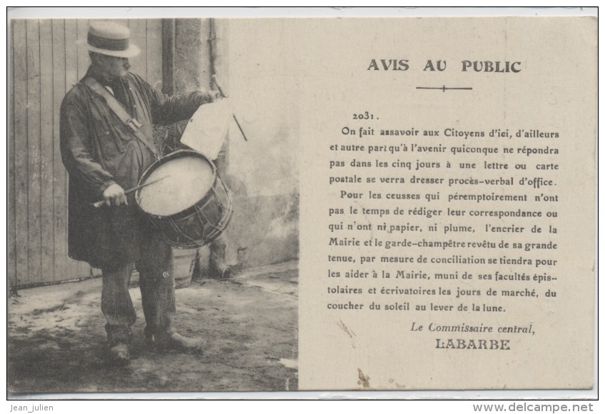 63 -   SAINT GERVAIS D´AUVERGNE  -  AVIS AU PUBLIC  -  Le  Commissaire Central LABARBE - Saint Gervais D'Auvergne